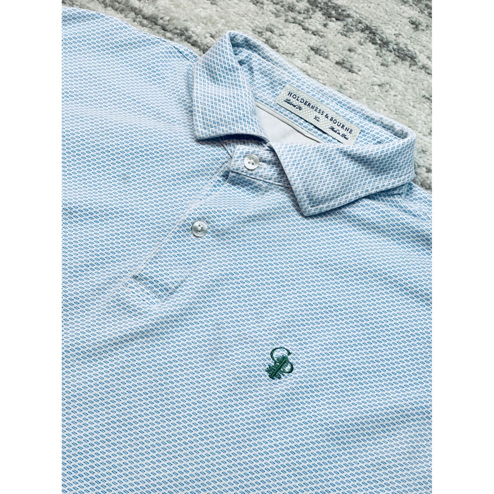 Holderness & Bourne Polo Shirt Mens XL Blue The Simpson Windsor HB2173-566